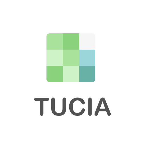 Tucia logo for bright background