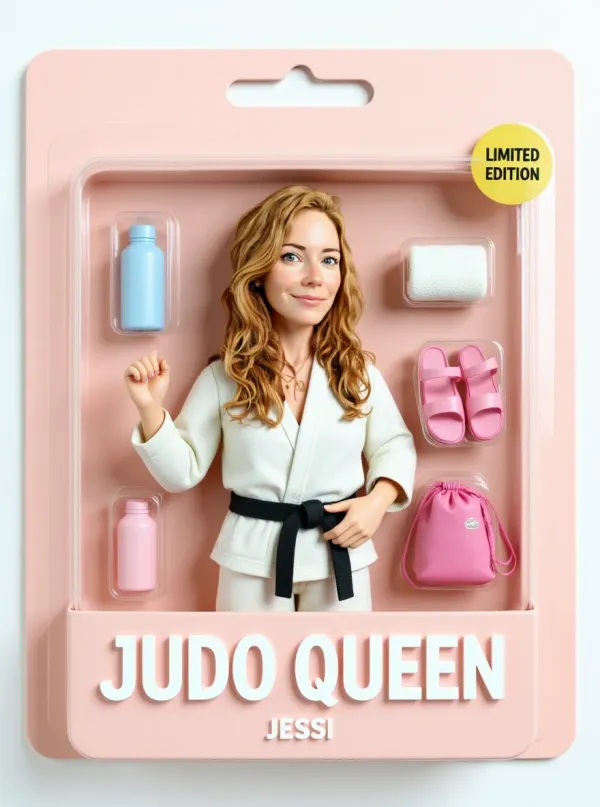 after photo of 3d action figure doll