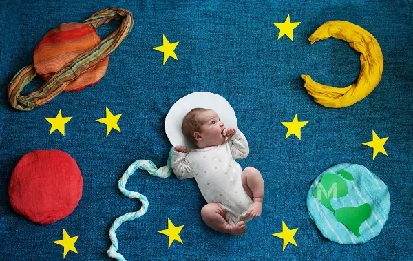 after photo of cosmic baby photo composite