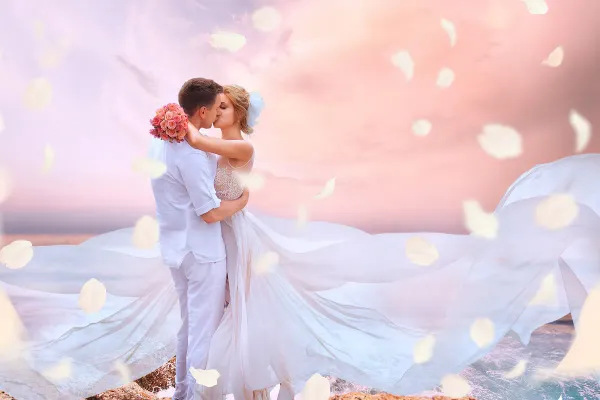 after photo of dreamy wedding edit