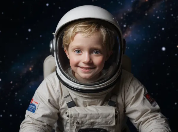 after photo of turn your kid into an astronaut